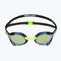 Ochelari de înot TYR Tracer-X Elite Racing Mirrored black/lime 2