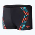 Pantaloni scurți de înot Speedo Tech Print pentru bărbați, negru/portocaliu 10