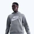 Bluză pentru bărbați Nike Club Pullover Hoodie dark grey heather/light smoke grey/white 4
