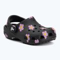 Șlapi pentru copii Crocs Classic Flower 212671 black 2