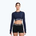 Top de antrenament longsleeve pentru femei Nike Pro 365 Dri-Fit midnight navy/white