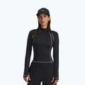 Longsleeve de antrenament pentru femei Under Armour ColdGear Textured 1/2 Zip black/white/metalic silver