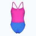 Costum de baie dintr-o piesă pentru femei arena Monogram Challenge Back blue river multi/shocking pink 2
