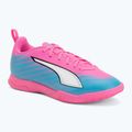Încălțăminte de fotbal pentru copii PUMA Ultra 6 Play It Jr poison pink/puma wht/sun stream/bright aqua/puma blk