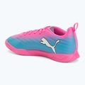 Încălțăminte de fotbal pentru copii PUMA Ultra 6 Play It Jr poison pink/puma wht/sun stream/bright aqua/puma blk 3