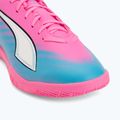 Încălțăminte de fotbal pentru copii PUMA Ultra 6 Play It Jr poison pink/puma wht/sun stream/bright aqua/puma blk 7