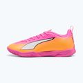 Încălțăminte de fotbal pentru copii PUMA Ultra 6 Play It Jr poison pink/puma wht/sun stream/bright aqua/puma blk 9
