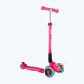 Trotinetă cu trei roți pentru copii Globber Primo Foldable Lights fuchsia