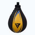 Pară de box RDX Speed Ball Leather Multi negru-galben 2SBL-S2YU 2