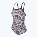 Costum de baie dintr-o singură piesă pentru femei ZONE3 Kona Speed Strap Back imprimeu tribal / negru / alb / portocaliu 4