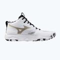 Încălțăminte de volei Mizuno Wave Momentum Elite Mid white/black/gold 9