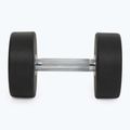 Gantera din fontă cauciucată XTREXO Pro 16 kg black 8