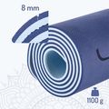 Yoga mat HMS YM10 8 mm albastru închis 4