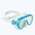 Masca de scufundare pentru femei Cressi Honey 420 UV white/aquamarine/blue/orange