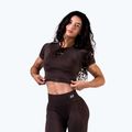 Top de antrenament pentru femei NEBBIA Power dark brown