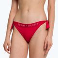 Tommy Hilfiger Side Tie Cheeky costum de baie de jos roșu 4