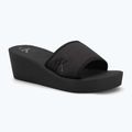 Papuci pentru femei Calvin Klein YW0YW01725 Beach Wedge Slide Canvas triple black