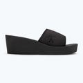 Papuci pentru femei Calvin Klein YW0YW01725 Beach Wedge Slide Canvas triple black 2