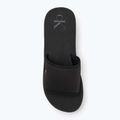 Papuci pentru femei Calvin Klein YW0YW01725 Beach Wedge Slide Canvas triple black 5