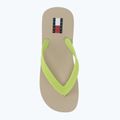 Șlapi pentru femei Tommy Jeans Logo Summer white clay/lime essence 5