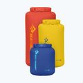 Set de saci impermeabili Sea to Summit Lightweight Dry Bag 3 pcs. 3, 5, 8 l surf the web/sulphur/spicy orange