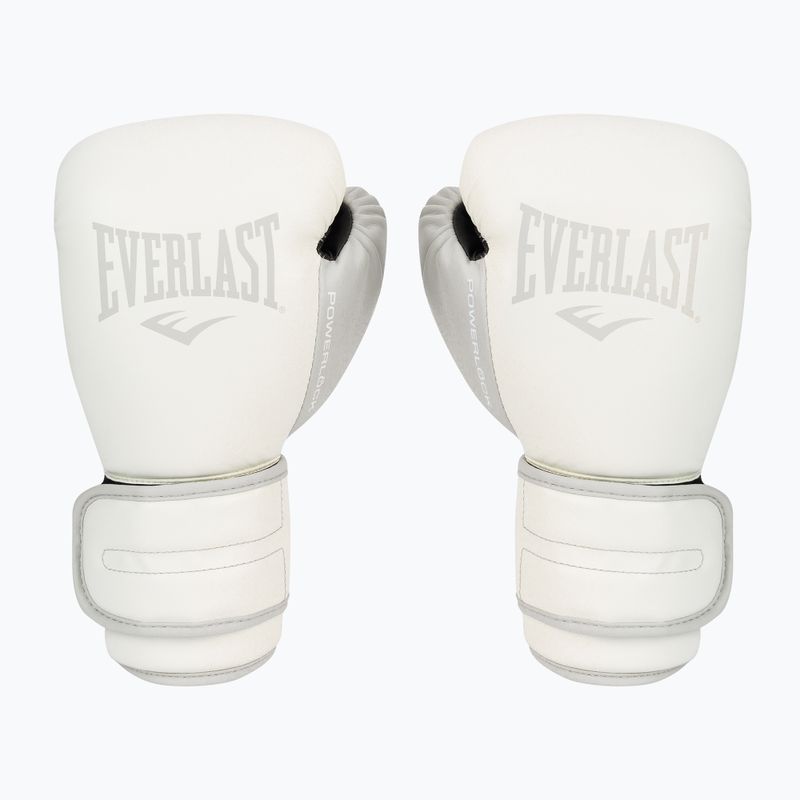 Mănuși de box pentru bărbați EVERLAST Powerlock Pu, alb, EV2200 WHT-10 oz.