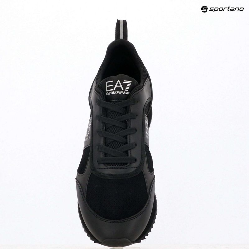 Încălțăminte EA7 Emporio Armani Black & White Suede triple black micropunch 11