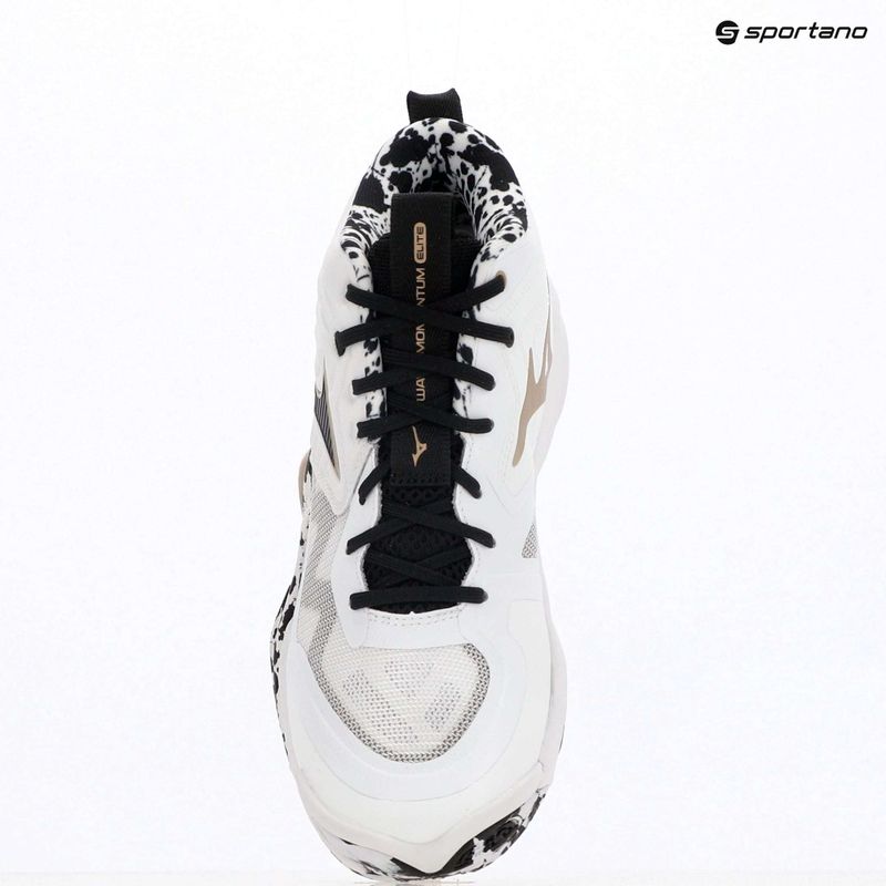 Încălțăminte de volei Mizuno Wave Momentum Elite Mid white/black/gold 15