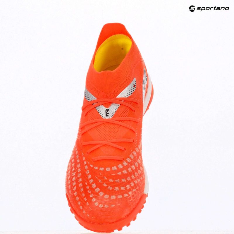 Încălțăminte de fotbal PUMA Future 9 Match TT glowing red/puma white/puma black/puma silver 9