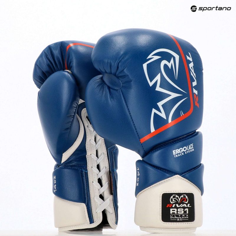 Mănuși de box Rival RS1 Ultra Sparring 2.0 blue 8