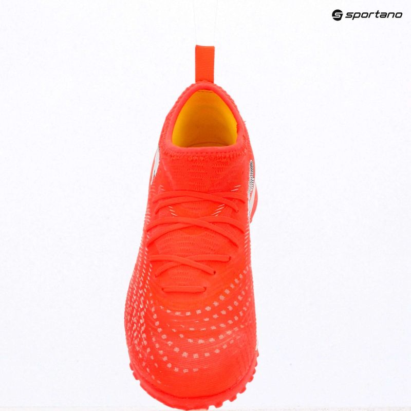 Încălțăminte de fotbal PUMA Future 9 Match TT + Mid Jr glowing red/puma white/puma black/puma silver 10