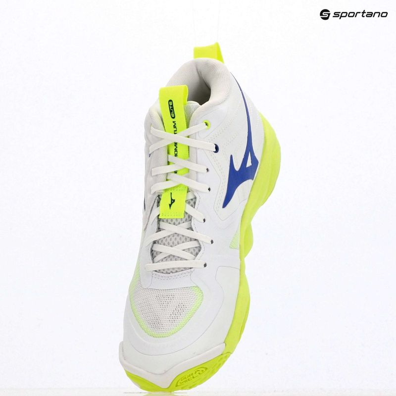 Încălțăminte de volei Mizuno Wave Momentum Elite Mid white/lightning yellow/dazzling blue 9