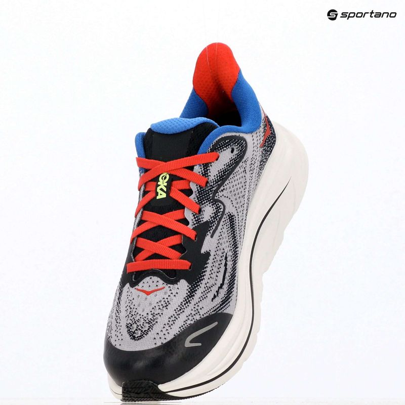 Încălțăminte de alergare pentru copii HOKA Clifton 10 foggy grey/black 10
