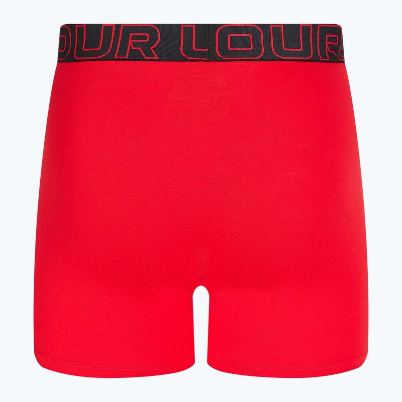 Boxeri pentru bărbați Under Armour Perf Cotton 6" 3 buc. carbon black/galaxy black 6
