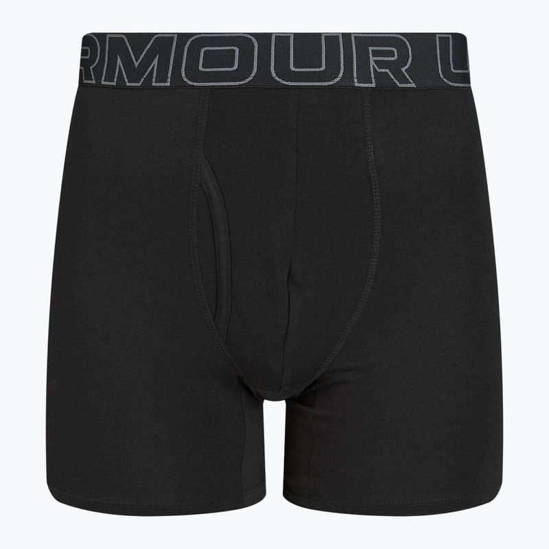 Boxeri pentru bărbați Under Armour Perf Cotton 6" 3 buc. carbon black/galaxy black 8