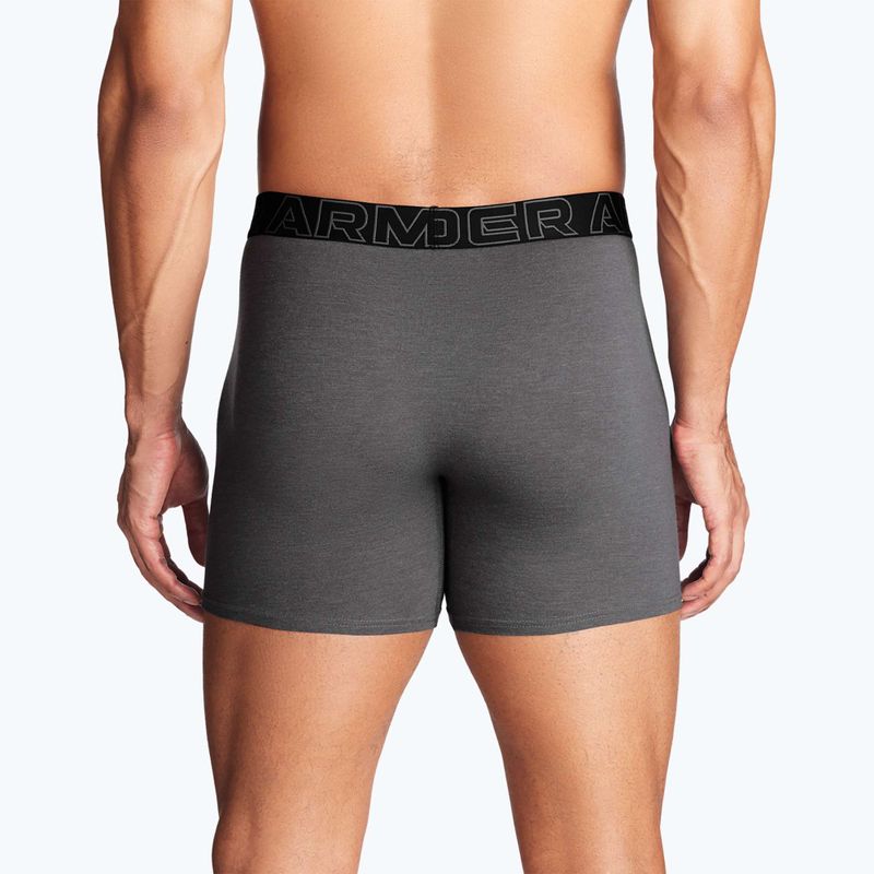 Boxeri pentru bărbați Under Armour Perf Cotton 6" 3 buc. carbon black/galaxy black 12