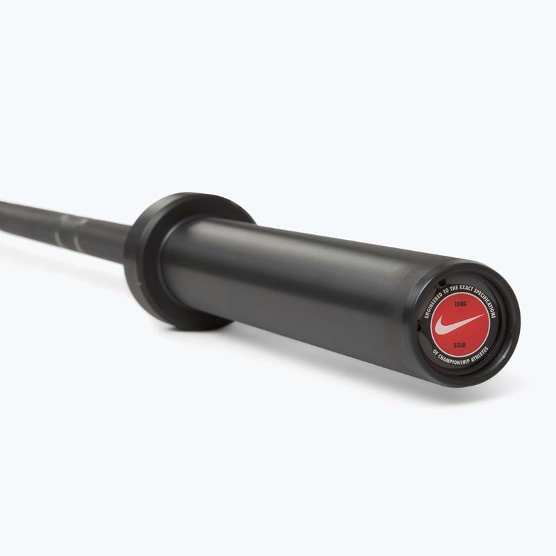 Bară dreaptă Nike Strength Coated Premium Barbell black just do it 5