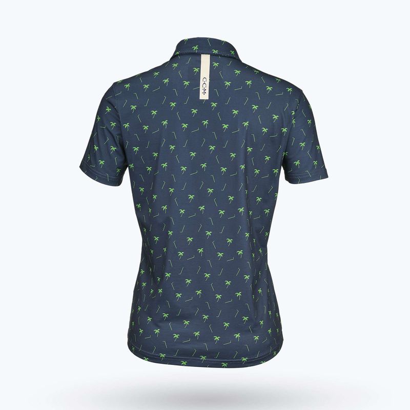 Tricou polo pentru femei CCM Golf Polo Palms dark mint 2