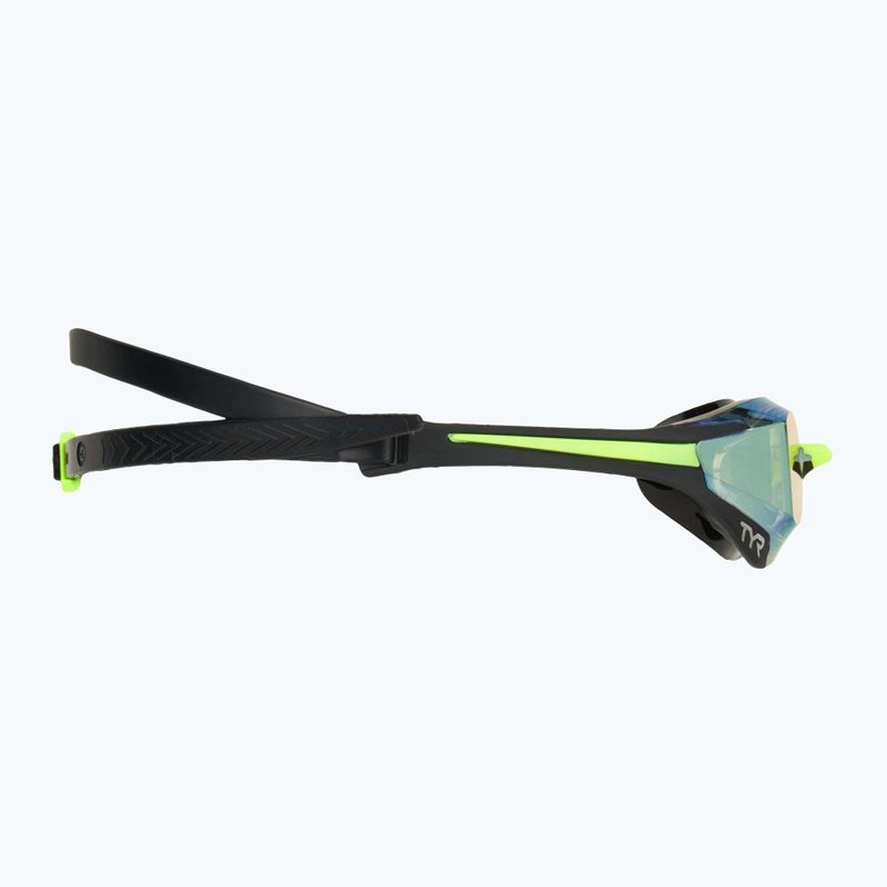 Ochelari de înot TYR Tracer-X Elite Racing Mirrored black/lime 3
