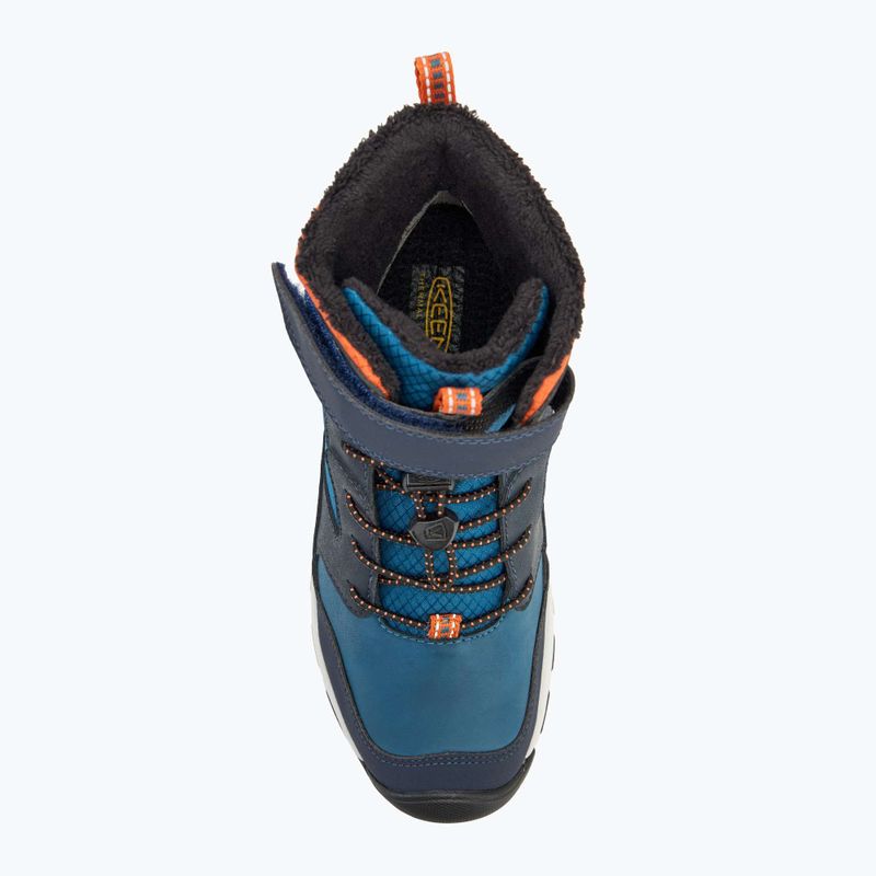 Ghete de zăpadă pentru junior KEEN Skua Winter WP sky captain/gold flame 5