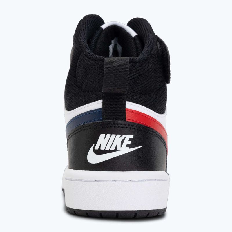 Pantofi Nike Court Borough Mid 2 alb/alb/negru/university red 6