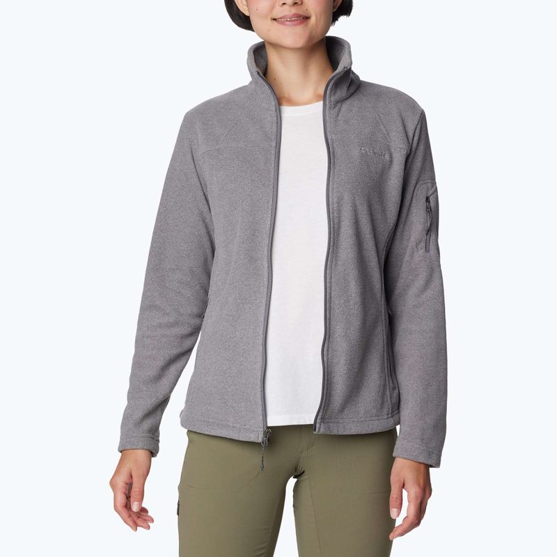Bluză fleece pentru femei Columbia Fast Trek II city grey heather/city grey 6