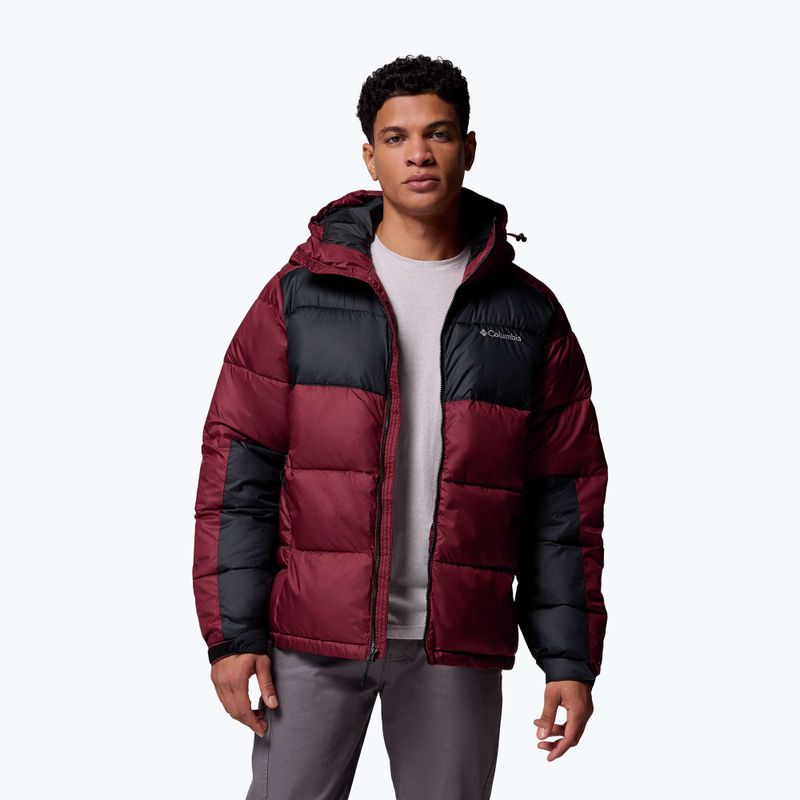 Geacă cu izolare pentru bărbați Columbia Pike Lake II Hooded rich wine/black 5