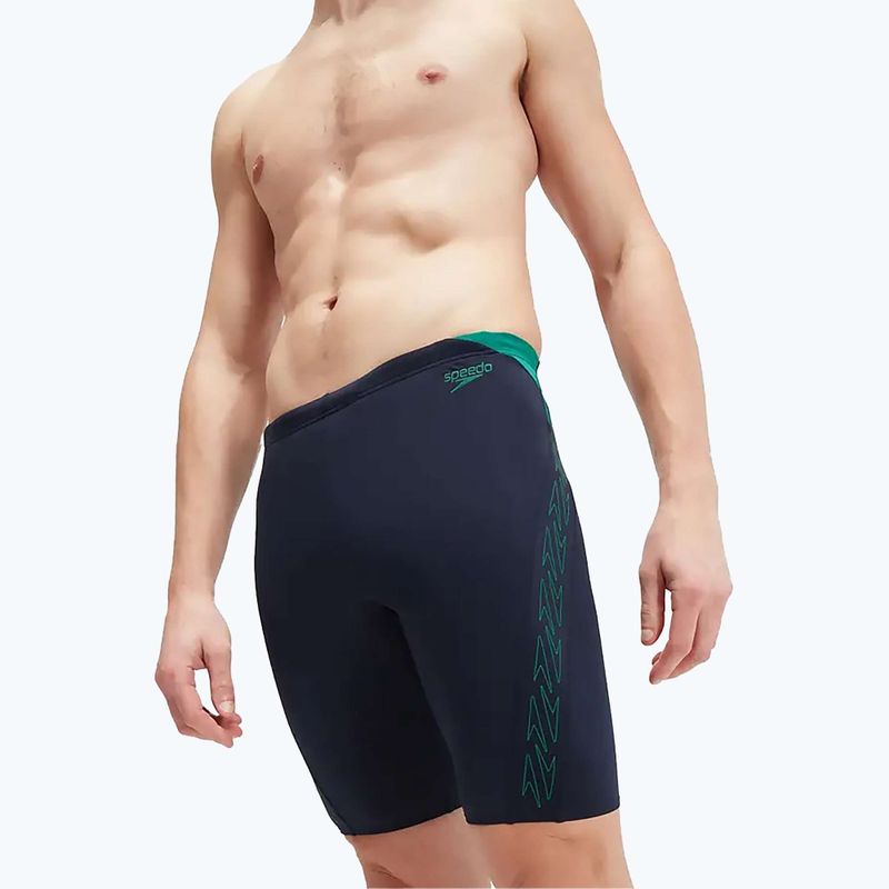 Pantaloni de baie Speedo Hyper Boom Splice pentru bărbați, bleumarin/verde 4