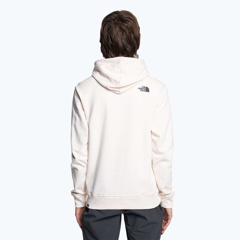 Bărbați The North Face Standard Hoodie cu glugă gardenia alb/maro cărbune cu imprimare de distorsiune a apei 2