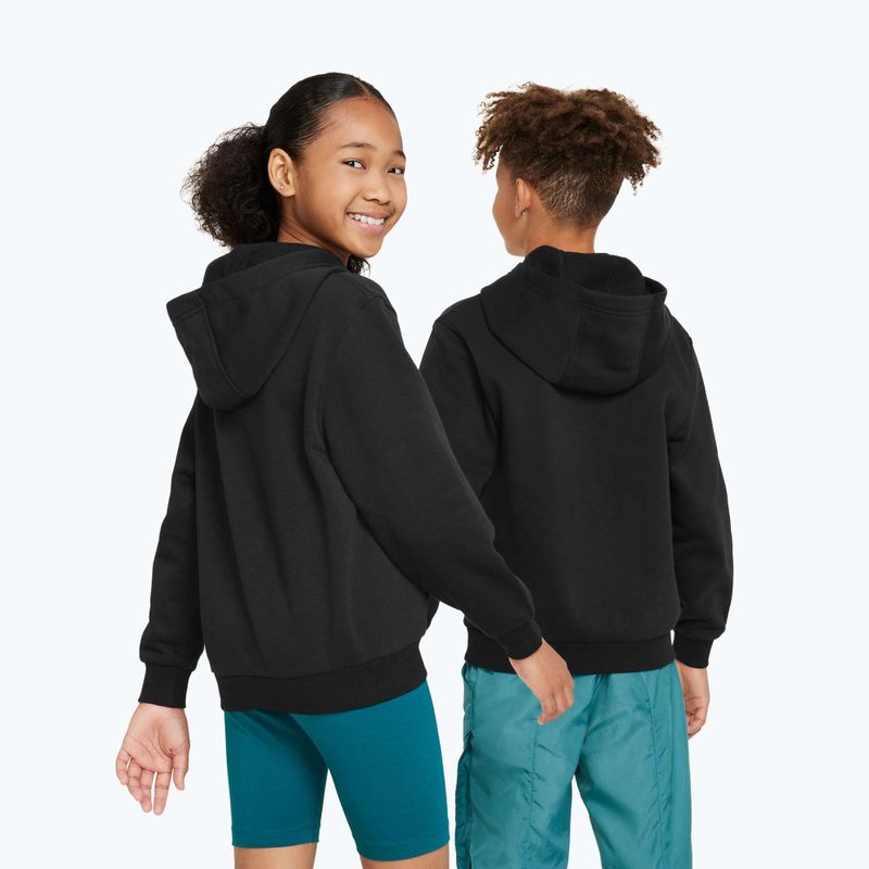 Hanorac pentru copii Nike Club Fleece negru/alb 3