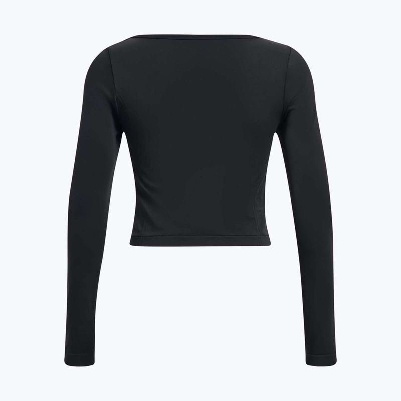 Under Armour Train Seamless negru/alb pentru femei cu mânecă lungă pentru antrenament 5
