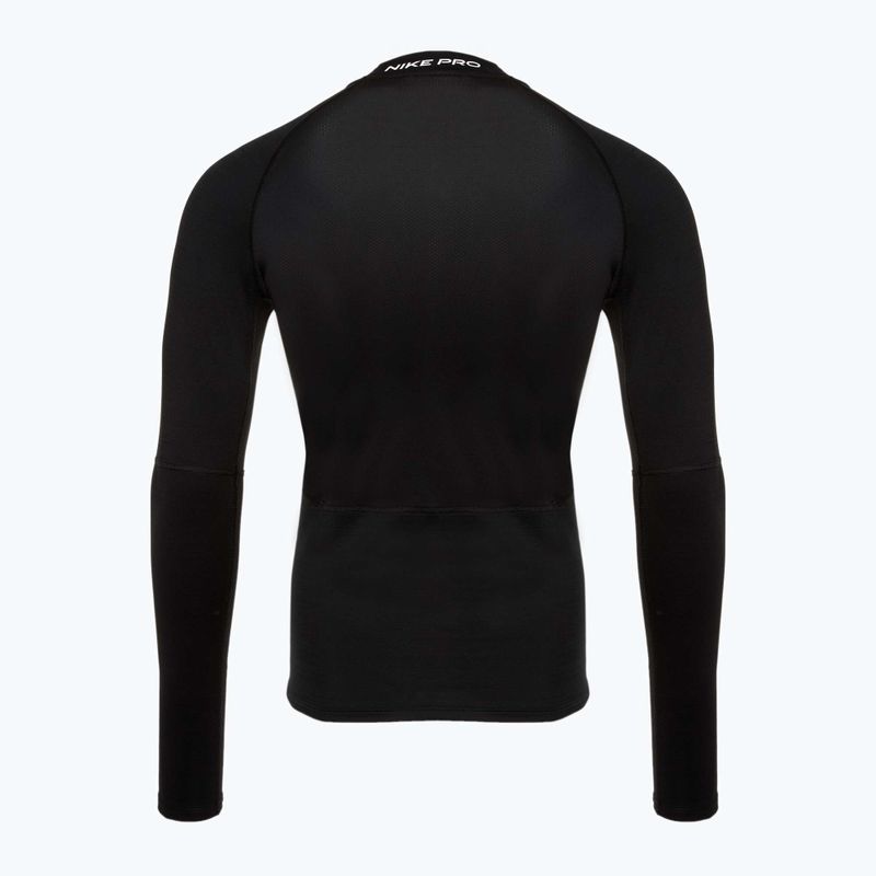 Longsleeve de antrenament pentru bărbați Nike Pro Dri-Fit Warm black/white 2