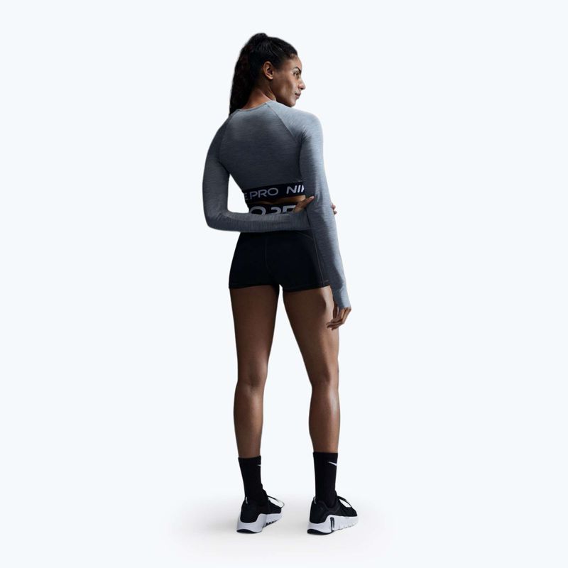 Top de antrenament longsleeve pentru femei Nike Pro 365 Dri-Fit smoke grey/heather 3