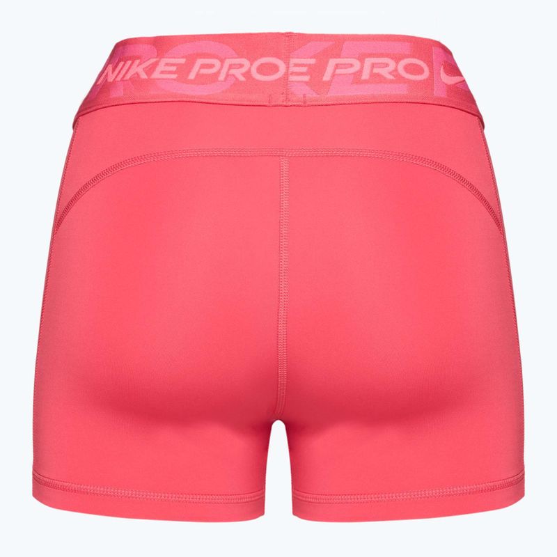 Pantaloni scurți de antrenament pentru femei Nike Pro Mid Rise 3" aster pink/pinksicle/hot punch/white 2